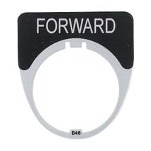 Austrol N100 Legend Plate Forward Black 41 x 45mm Medium to suit N100 operators and indicators
