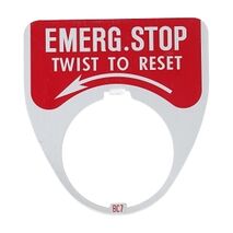 Austrol N100 Legend Plate Emerg Stop Twist To Reset For E Stop Mushroom