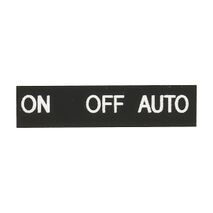 Sprecher and Schuh D7 Legend Plate 30 x 40mm Snap-In White Text ON OFF AUTO