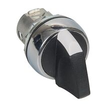 Sprecher and Schuh D7 Selector Switch 22.5mm Head Only Metal STD BLK Knob 3 POS Maintained Switching