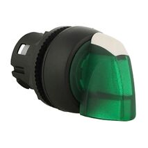 Sprecher and Schuh D7 Selector Switch 22.5mm Head Only Plastic STD KNB 2 POS illuminated GRN SR R