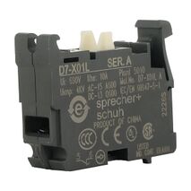 Sprecher and Schuh D7 Contact Block 1 NC for 22.5 mm Pushbutton Operators Late Break