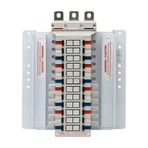 NHP POWERMAX GB Isolation Busbar Chassis DIN-T 250A 24 Way 1Pole Top Feed Red