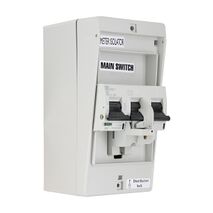 NHP DIN-T Meter Isolator Pole Cover 4 Way Surface and 3Pole 80A 10kA MCB C Curve LOCKDIN