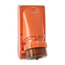 NHP ISO Appliance Inlet, 4 Round Pins 32A 500V AC, without Base, Resistant Orange
