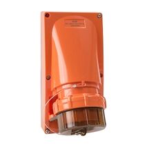 NHP ISO Appliance Inlet, 5 Round Pins 40A 500V AC, w/o Base, Resistant Orange