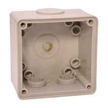NHP ISO Back Box/Base, 1 Gang - Large 63mm depth, Grey
