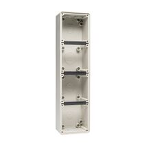 NHP ISO Back Box/Base, 4 Gang (1 x 4) - Inline 63mm depth, Grey