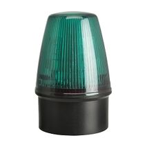 Moflash LED100 ECO Beacon 8 LEDS STD or FLASH Mode IP65 20 to 30V AC DC Wall or SUF Mount Lens Green