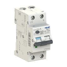 NHP DIN-T Residual Current Breaker RCBO 10kA 1 Pole and Switched Neutral 25A C Curve 30mA Type A