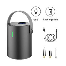 Rechargeable Portable Tyre Inflator Wireless Mini Air Pump With 4 Piece Accessory Kit for e-Bike, Scooter, Car – 4500mAh Battery