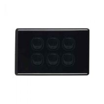N/SW6/BLK - 6 Gang 16 Amp Switch Black