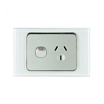 GPO1/DS - Single GPO 10 Amp White on Silver