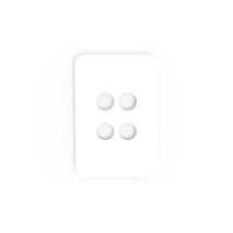 PIXIE AMBIENCE WALL & FACE PLATES - GLOSS WHITE  FACE PLATE ONLY