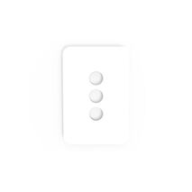 PIXIE AMBIENCE WALL & FACE PLATES - GLOSS WHITE  FACE PLATE ONLY