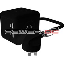 ULTRACHARGE POWER CUBE 3 SOCKET 4 USB - BLACK