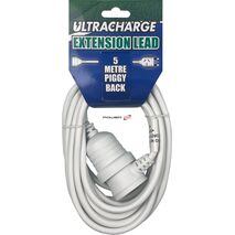 ULTRACHARGE 5M EXTENSION LEAD WITH PIGGY BACK PLUG