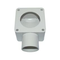 Draw Box Square with Hole PVC 40mm Grey