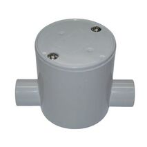 Junction Box Deep 2 Way Entry PVC 20mm Grey