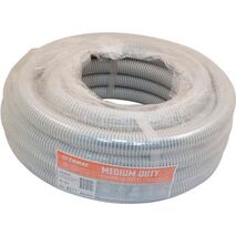 Tripac Medium Duty PVC Corrugated Conduit Grey 25mm X 10m