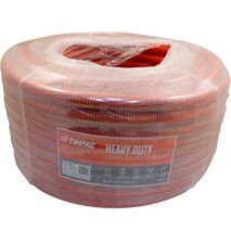 Tripac Heavy Duty PVC Corrugated Conduit Orange 25mm X 50m