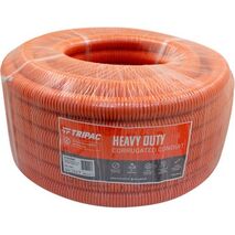 Tripac Heavy Duty PVC Corrugated Conduit Orange 32mm X 25m
