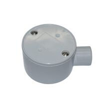 Shallow Junction Box 1-Way Entry 20mm Grey