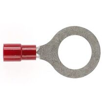 PRE-INSULATED RING TERMINAL (0.5-1.6MM CABLE) RED 10MM STUD