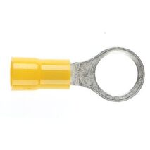 PRE-INSULATED RING TERMINAL (2.5-6.0MM CABLE) YELLOW 10MM STUD DOUBLE GRIP