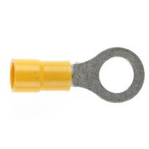 PRE-INSULATED RING TERMINAL (2.5-6.0MM CABLE) YELLOW 8MM STUD DOUBLE GRIP