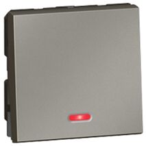 Rocker Switch 2 Way with LED | 20A 250V | Magnesium Finish by Legrand