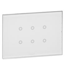 KNX Touch Control Mechanism | 6-Button Interface | White Glass Plate | Flush Mount by Legrand