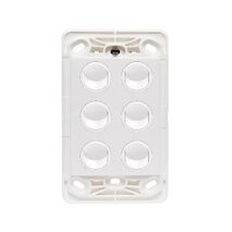 6 Gang Vertical Rocker Switch | 10A 2-Way | Sleek Design | White by Legrand