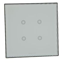 KNX Touch Control Mechanism | 4-Button | White Glass Plate | Flush Mount by Legrand
