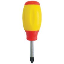 Stubby Phillips P2 Screwdriver | Ergonomic Grip | Durable Steel | Compact Design by Majortech