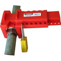Ball Valve Lockout Device | Durable Polypropylene | Fits 38-63mm Pipes | High Visibility Red by Cirlock