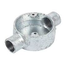 20mm 2-Way Junction Box | Galvanised Steel | Corrosion Resistant | Conduit Branching by Tradepro Australia Pty Ltd