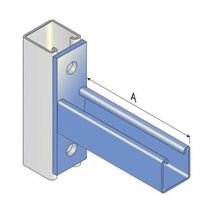 Cantilever Bracket Plain 750mm | Heavy-Duty Steel | Versatile Mounting | Uncoated Finish by Tradepro Australia