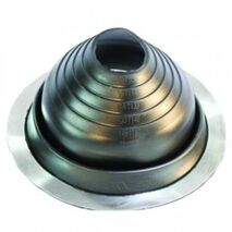 Round Base Roof Flashing 76-159mm | Adjustable Fitting | Weather-Resistant Black by Tradepro Australia