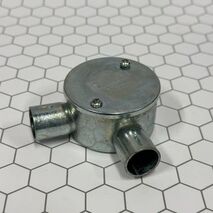20mm 2 Way Angle Push On Junction Box | Durable Plastic | Easy Installation | Versatile Conduit Routing by Tradepro Australia Pty Ltd