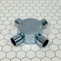 4 Way Push On Junction Box | 25mm Size | Durable Plastic | Non-Threaded Design by Tradepro Australia
