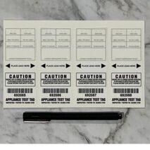 NSW Test Tag Self Laminating | Security Flap | White | Compliance by Tradepro Australia Pty Ltd