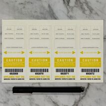 NSW Test Tag Self Laminating | Security Flap | Yellow Color | Complies with NSW Standards by Tradepro Australia Pty Ltd