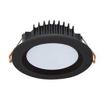 BOOST-10 Round 10W Recessed Dimmable Led Tricolour IP54 downlight - Black