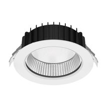 NEO-PRO Round 35W Recessed Dimmable LED Tricolour IP65 Downlight - White