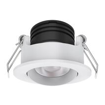 Pico-3 Mini Round 3W Dimmable Led Tiltable Tricolour Downlight - White
