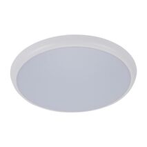 SOLAR-300 Round Tricolour 25W 300MM Slimline LED Dimmable IP54 Oyster Light - White