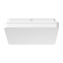 SUNSET-250 Square 15W 250MM LED Tricolour Dimmable IP54 Oyster Light - White