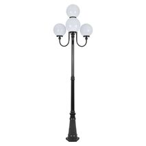 GT-626 Lisbon Four 25cm Spheres Curved Arms Tall Post Light - Powder Coated Finish / E27