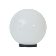 Polysphere 250mm Sphere 240V Polycarbonate Garden Light - Black Base - E27